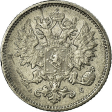 Coin, Finland, Nicholas II, 25 Penniä, 1890, EF(40-45), Silver, KM:6.2