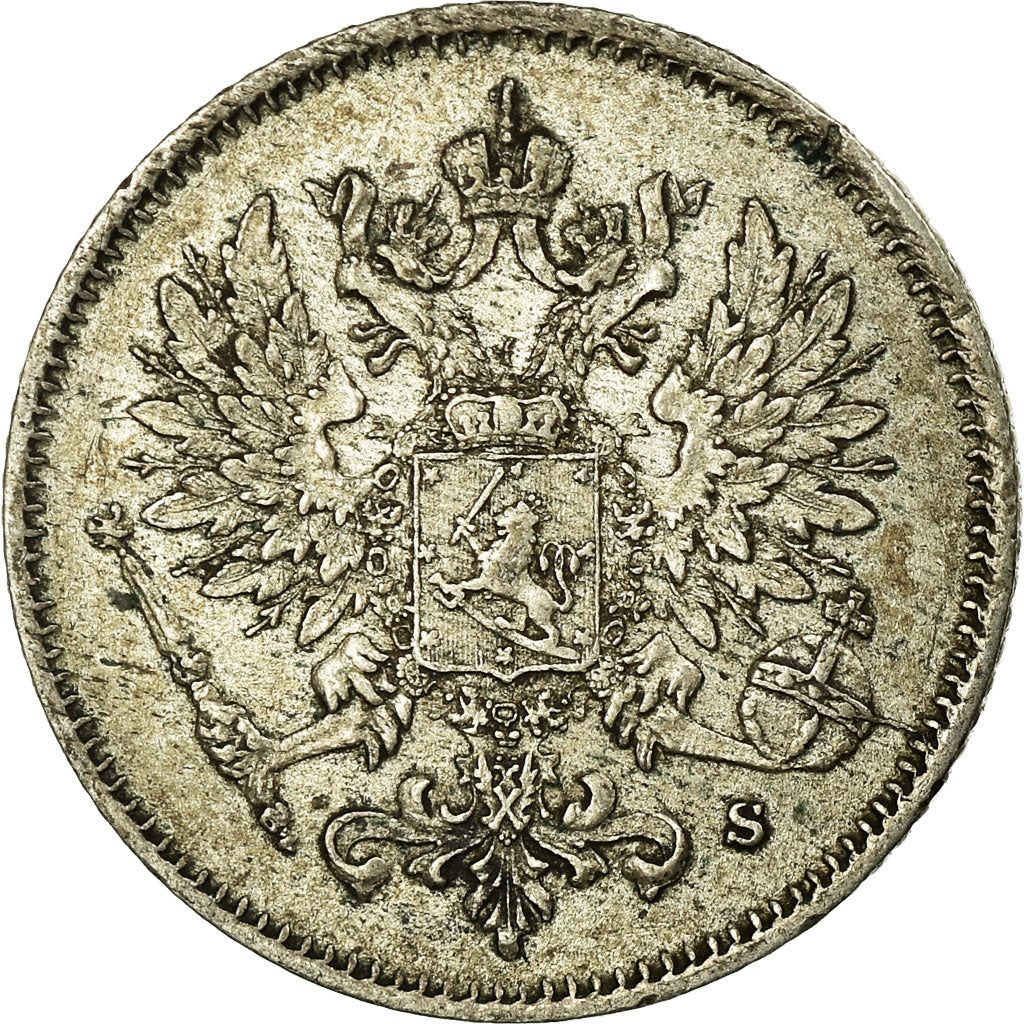 Monnaie, Finlande, Nicholas II, 25 Penniä, 1915, TTB+, Argent, KM:6.2