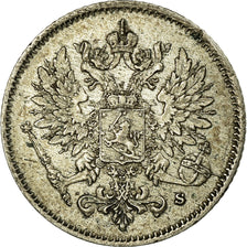 Monnaie, Finlande, Nicholas II, 25 Penniä, 1915, TTB+, Argent, KM:6.2