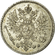 Coin, Finland, Nicholas II, 25 Penniä, 1915, AU(55-58), Silver, KM:6.2