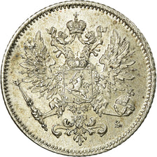 Coin, Finland, Nicholas II, 25 Penniä, 1915, MS(60-62), Silver, KM:6.2