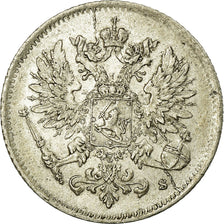 Coin, Finland, Nicholas II, 25 Penniä, 1916, AU(55-58), Silver, KM:6.2