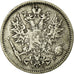 Coin, Finland, Nicholas II, 50 Penniä, 1892, VF(30-35), Silver, KM:2.2