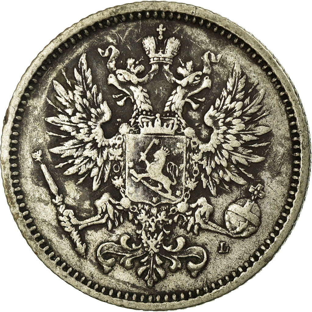 Coin, Finland, Nicholas II, 50 Penniä, 1892, EF(40-45), Silver, KM:2.2