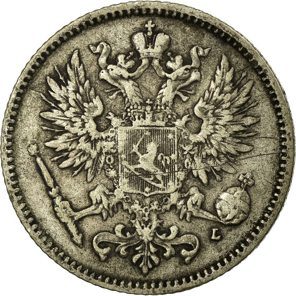 Coin, Finland, Nicholas II, 50 Penniä, 1892, EF(40-45), Silver, KM:2.2