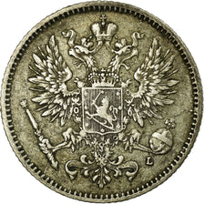 Coin, Finland, Nicholas II, 50 Penniä, 1892, AU(50-53), Silver, KM:2.2