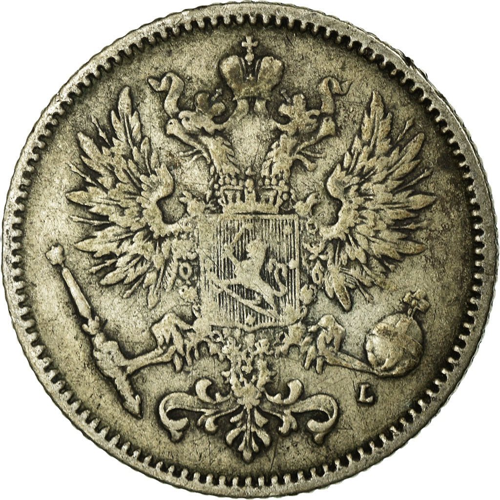 Coin, Finland, Nicholas II, 50 Penniä, 1893, VF(30-35), Silver, KM:2.2