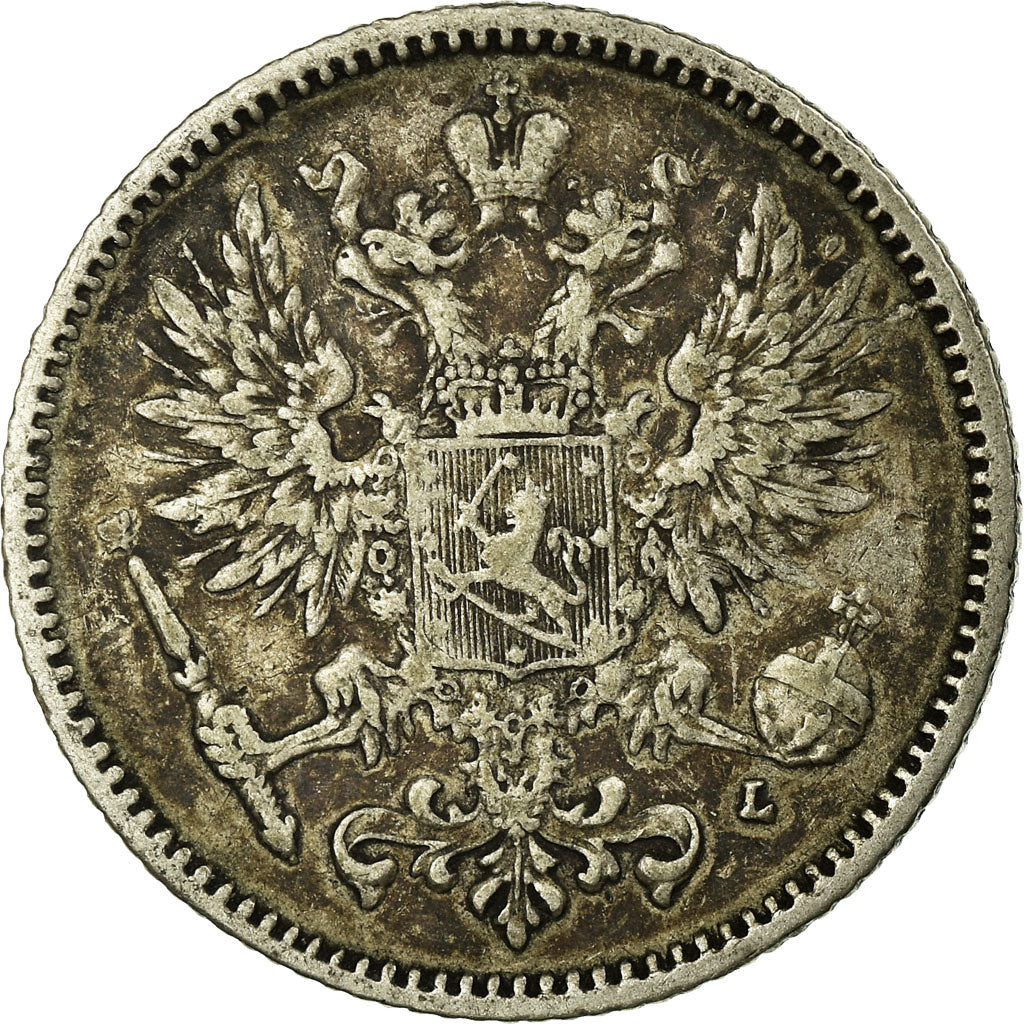Coin, Finland, Nicholas II, 50 Penniä, 1893, VF(30-35), Silver, KM:2.2