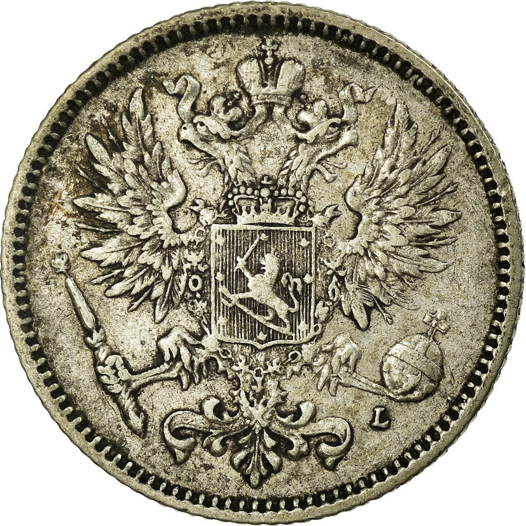 Coin, Finland, Nicholas II, 50 Penniä, 1893, EF(40-45), Silver, KM:2.2