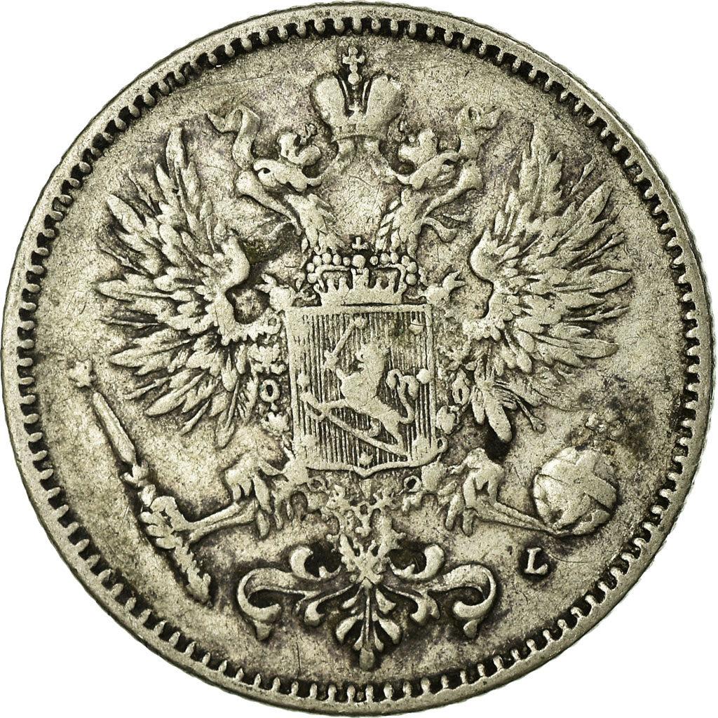 Coin, Finland, Nicholas II, 50 Penniä, 1907, VF(30-35), Silver, KM:2.2