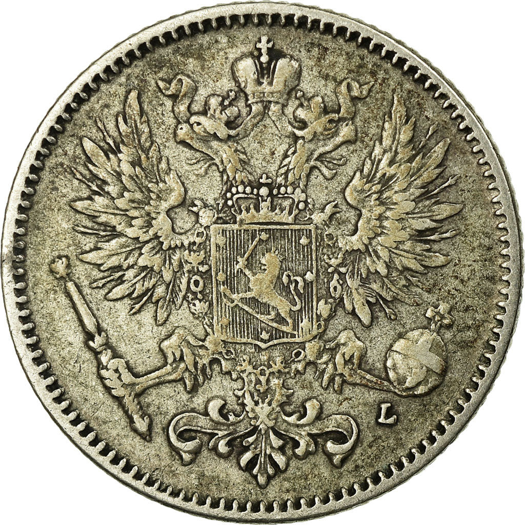 Coin, Finland, Nicholas II, 50 Penniä, 1907, EF(40-45), Silver, KM:2.2