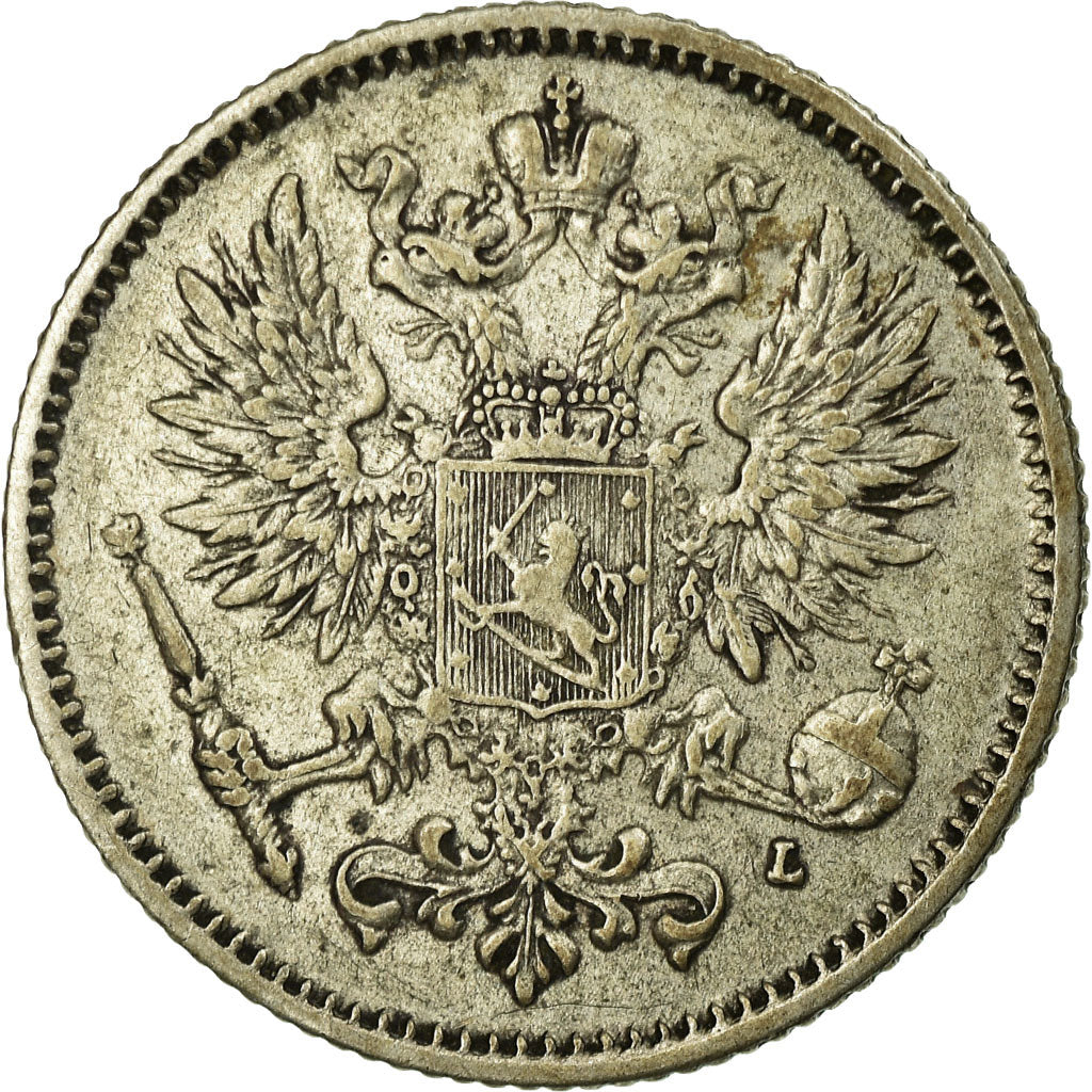Coin, Finland, Nicholas II, 50 Penniä, 1907, EF(40-45), Silver, KM:2.2