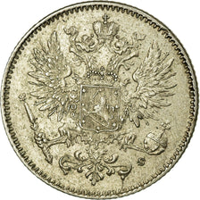 Coin, Finland, Nicholas II, 50 Penniä, 1915, AU(55-58), Silver, KM:2.2