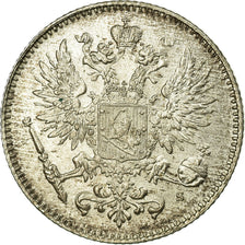 Coin, Finland, Nicholas II, 50 Penniä, 1915, MS(60-62), Silver, KM:2.2