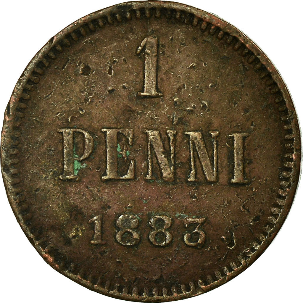 Coin, Finland, Alexander III, Penni, 1883, EF(40-45), Copper, KM:10