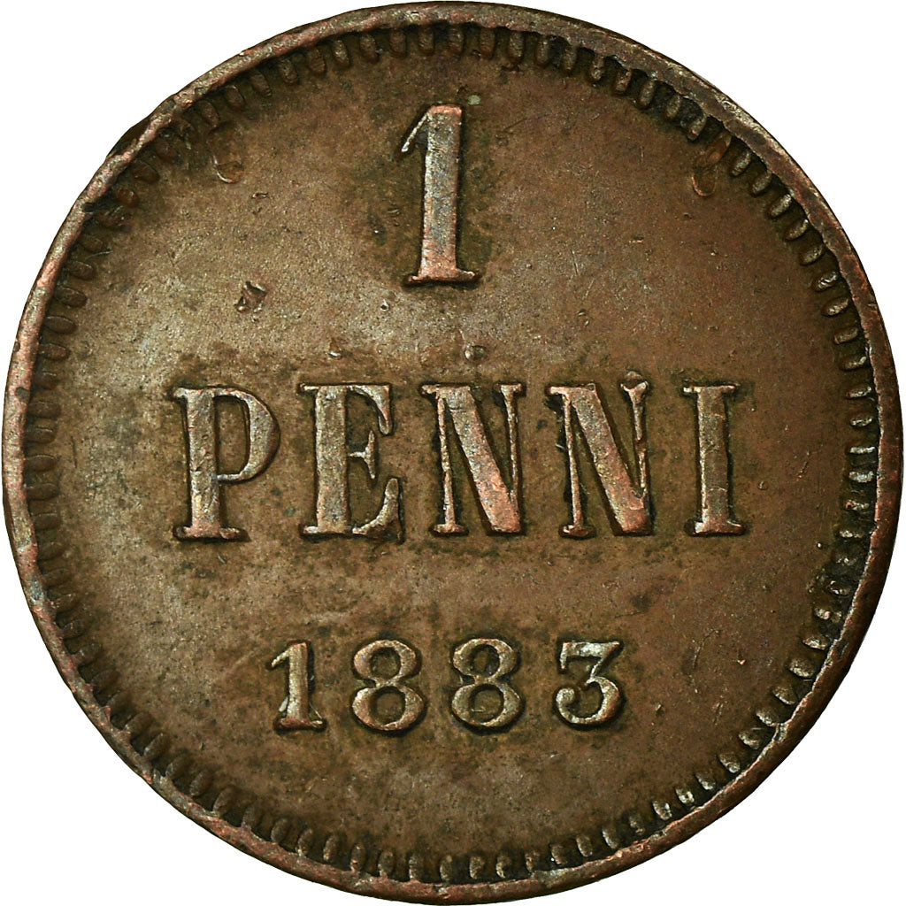 Monnaie, Finlande, Alexander III, Penni, 1883, TTB+, Cuivre, KM:10