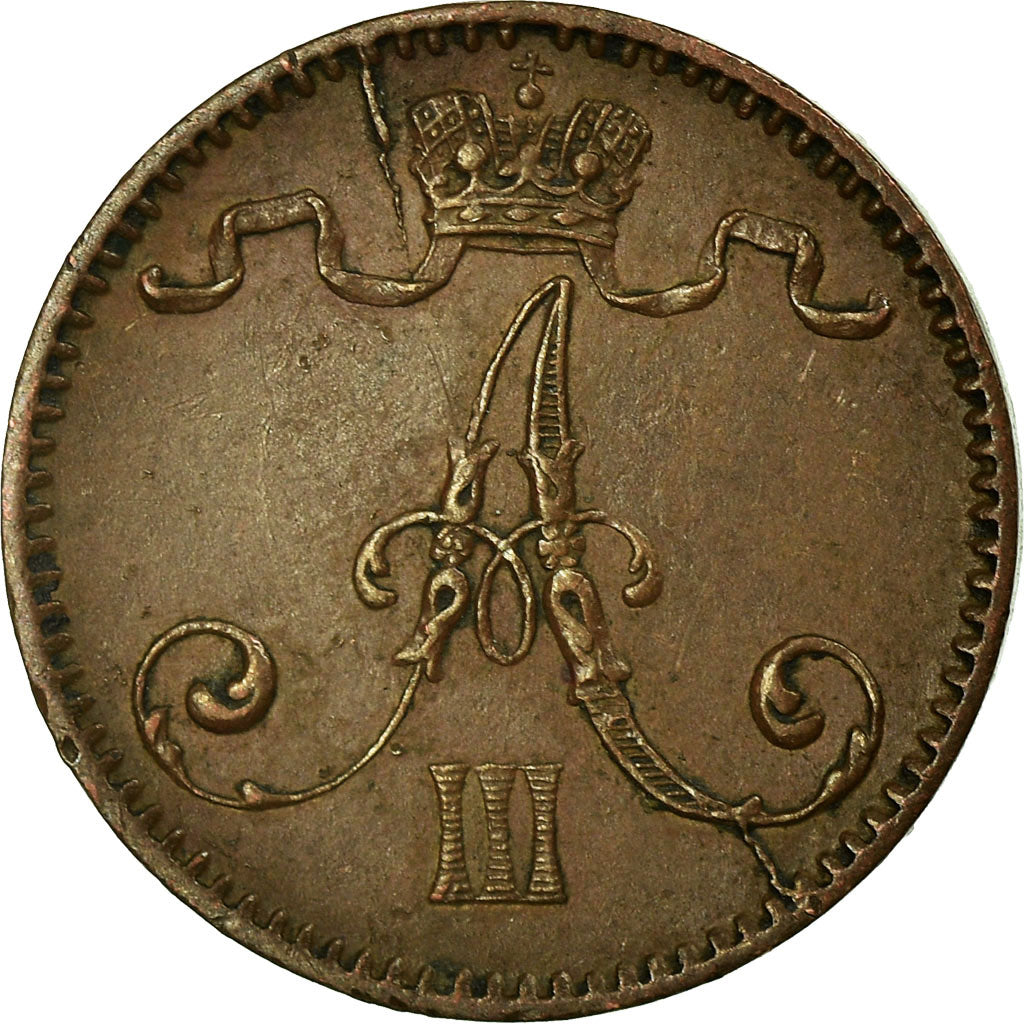 Monnaie, Finlande, Alexander III, Penni, 1883, TTB+, Cuivre, KM:10