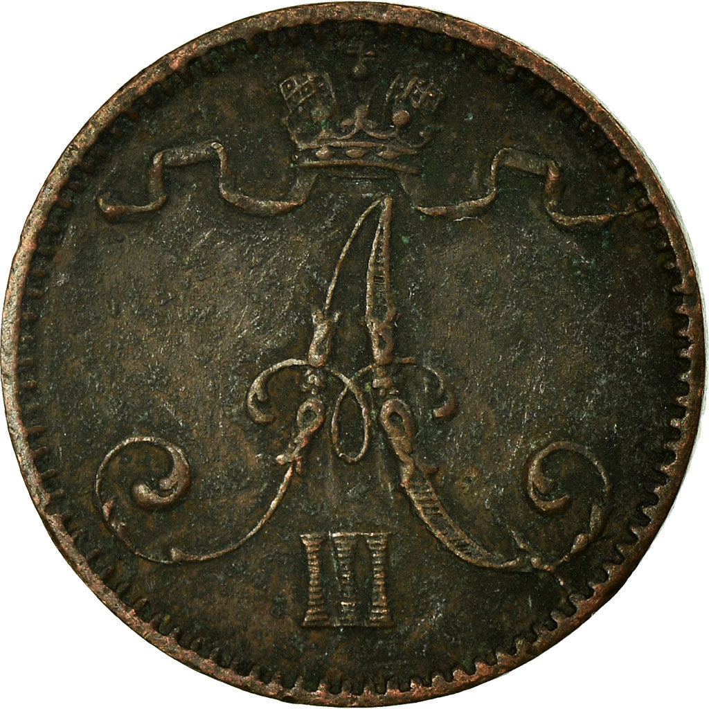 Coin, Finland, Alexander III, Penni, 1888, EF(40-45), Copper, KM:10