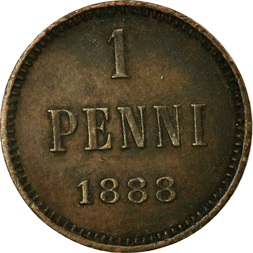 Coin, Finland, Alexander III, Penni, 1888, EF(40-45), Copper, KM:10
