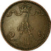 Coin, Finland, Alexander III, Penni, 1892, AU(50-53), Copper, KM:10