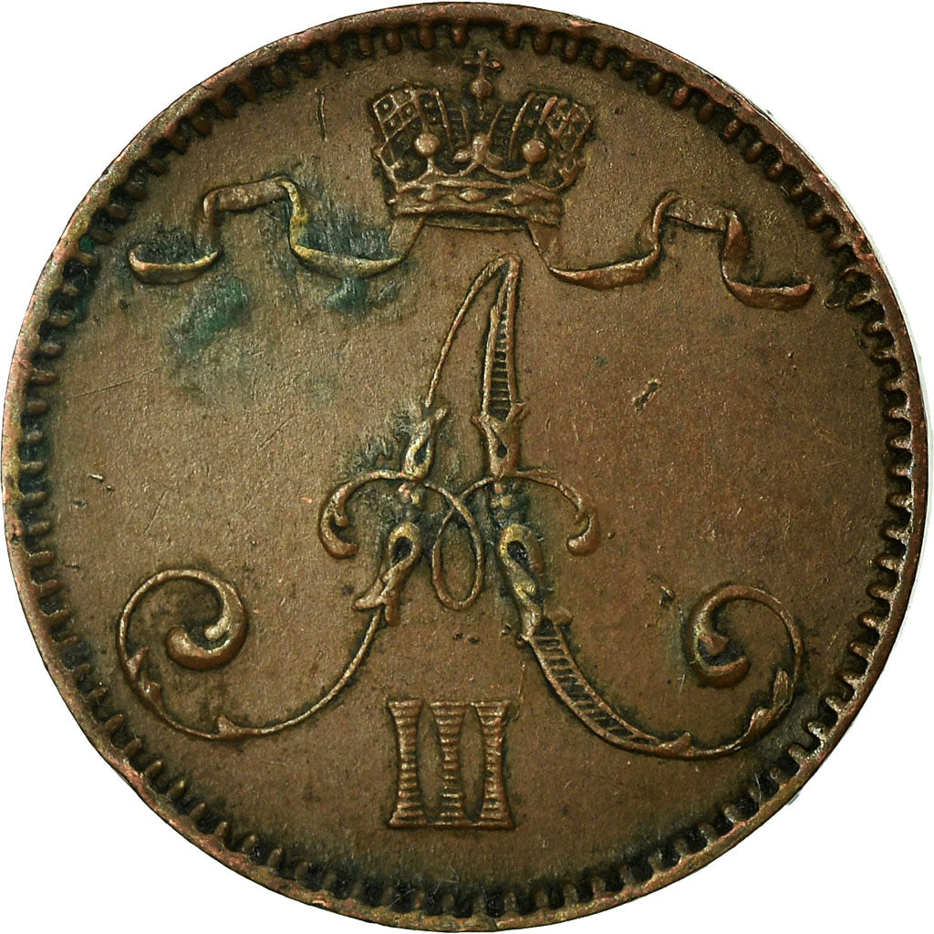 Coin, Finland, Alexander III, Penni, 1893, AU(50-53), Copper, KM:10
