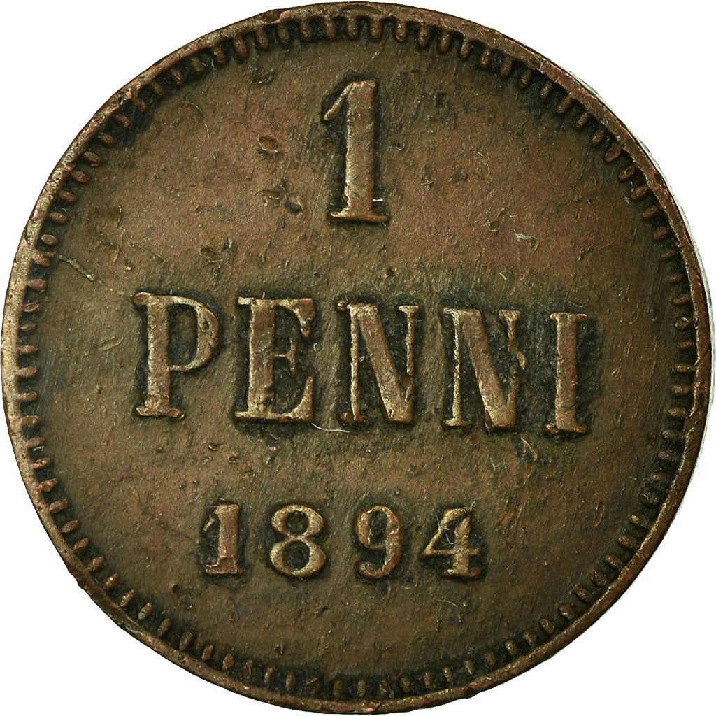 Coin, Finland, Alexander III, Penni, 1894, EF(40-45), Copper, KM:10