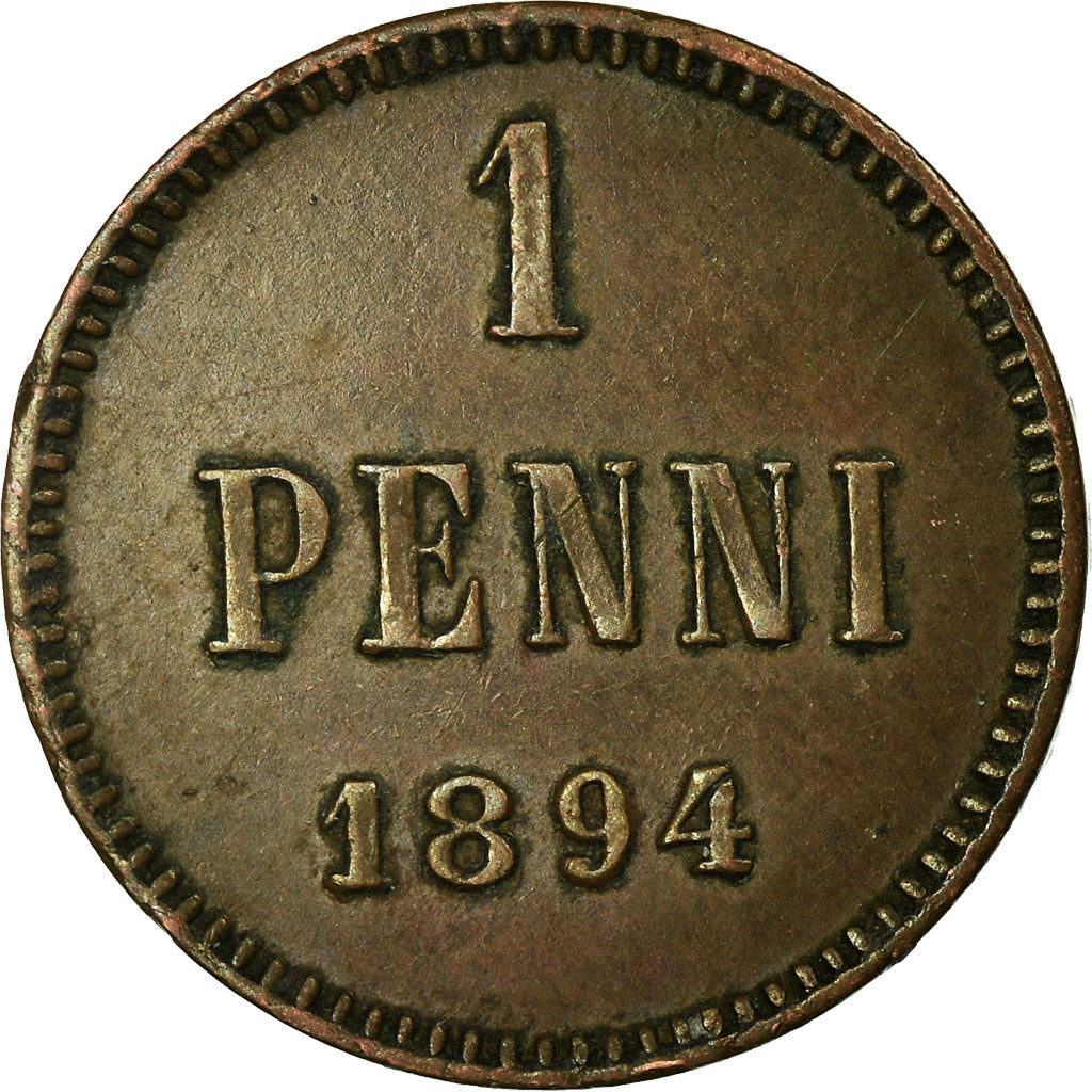 Coin, Finland, Alexander III, Penni, 1894, EF(40-45), Copper, KM:10
