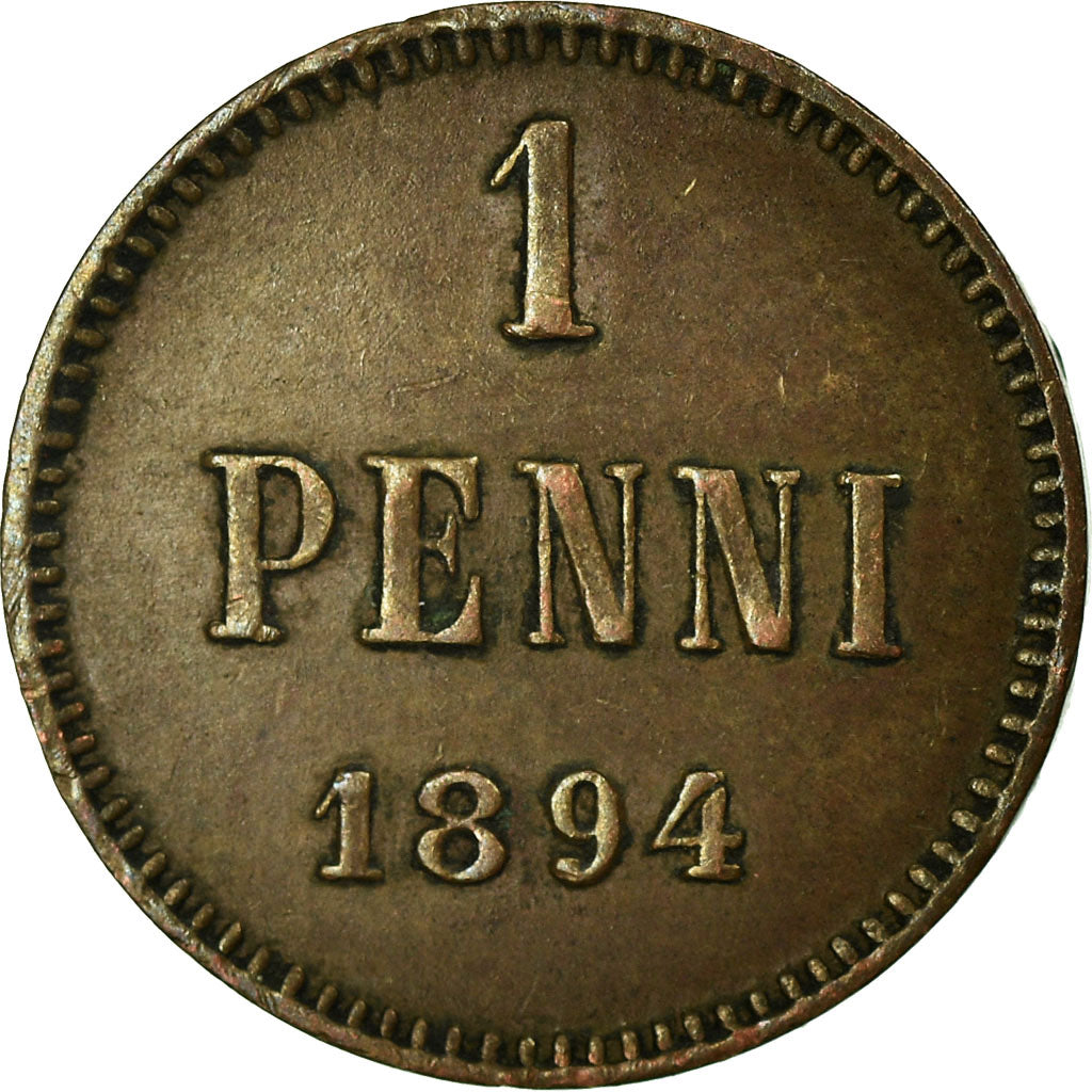 Coin, Finland, Alexander III, Penni, 1894, EF(40-45), Copper, KM:10