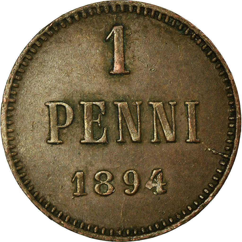 Münze, Finnland, Alexander III, Penni, 1894, SS+, Kupfer, KM:10