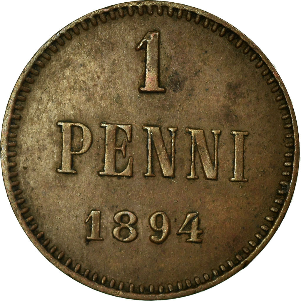 Coin, Finland, Alexander III, Penni, 1894, AU(50-53), Copper, KM:10