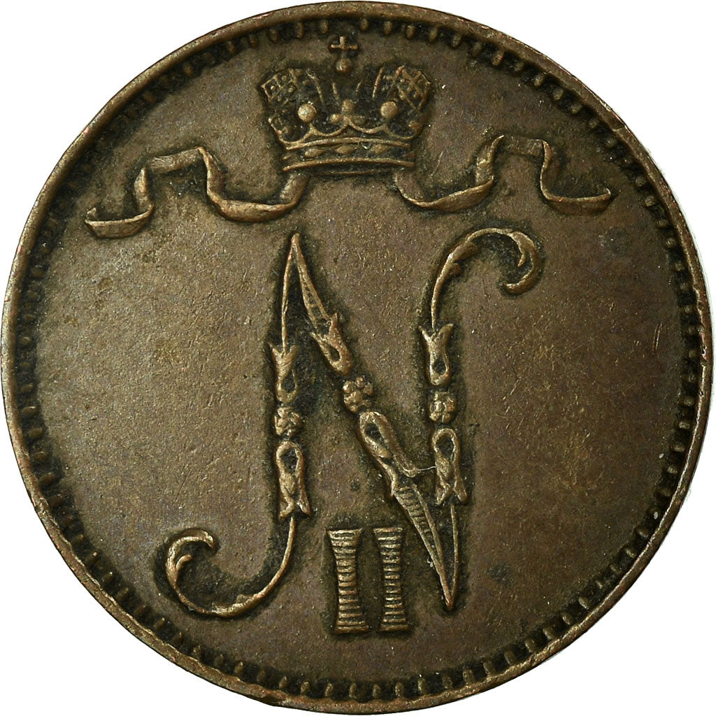 Coin, Finland, Nicholas II, Penni, 1895, EF(40-45), Copper, KM:13