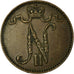 Coin, Finland, Nicholas II, Penni, 1895, EF(40-45), Copper, KM:13