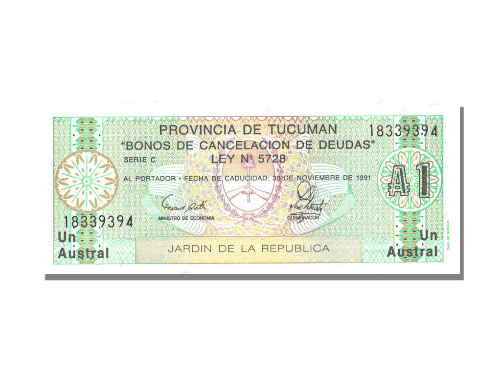 Argentina, 1 Austral, KM #S2711b, UNC(65-70), C