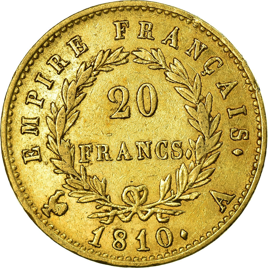 Coin, France, Napoléon I, 20 Francs, 1810, Paris, EF(40-45), Gold, KM:695.1