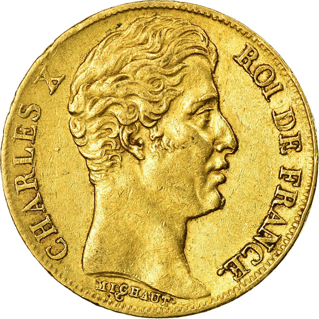 Moeda, França, Charles X, 20 Francs, 1830, Paris, EF(40-45), Dourado, KM:726.1