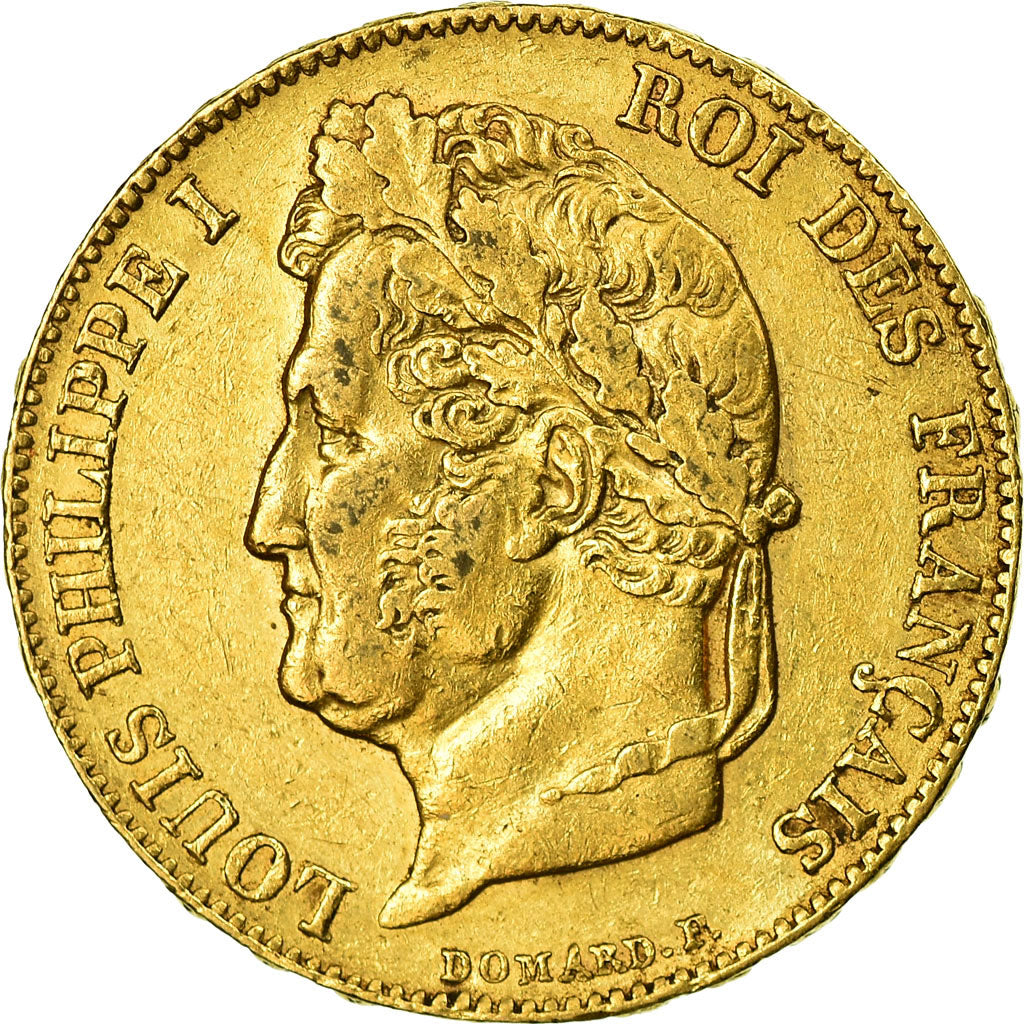 Moeda, França, Louis-Philippe, 20 Francs, 1841, Paris, EF(40-45), Dourado