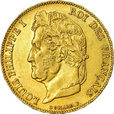 Coin, France, Louis-Philippe, 20 Francs, 1848, Paris, AU(50-53), Gold, KM:750.1