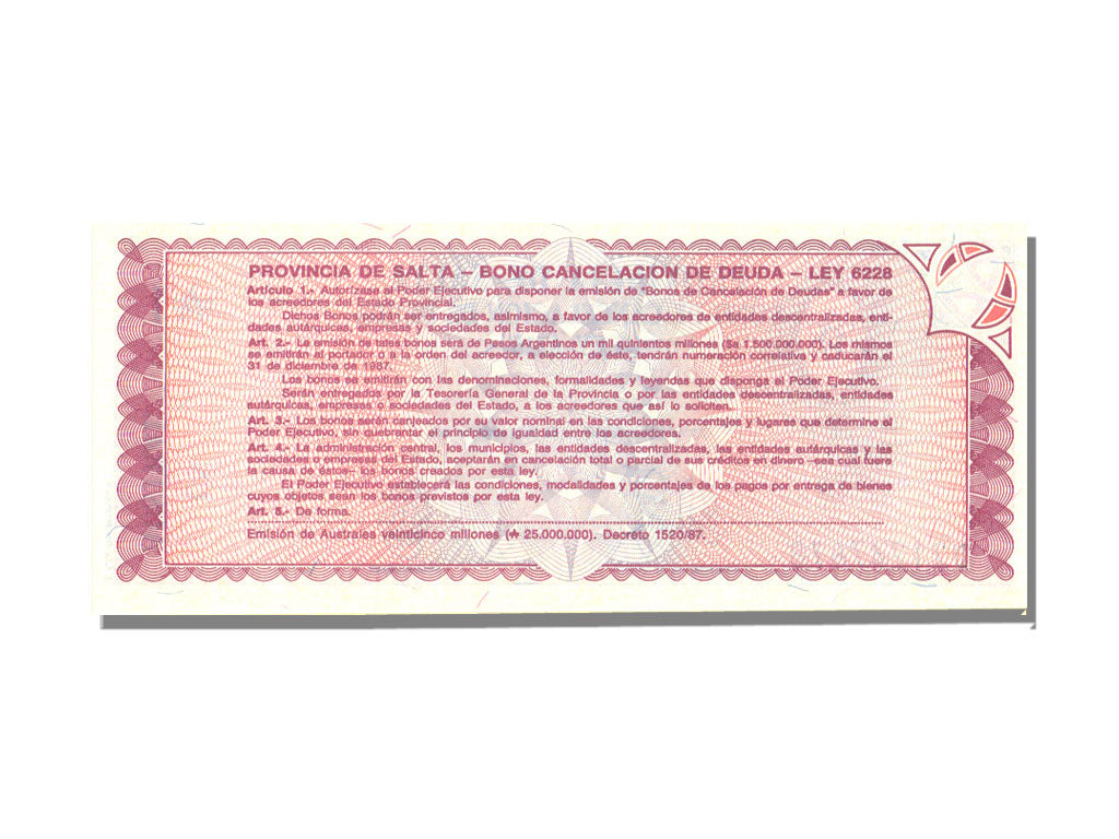 Argentina, 1 Austral, KM #320, UNC(65-70), D