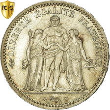 Monnaie, France, Hercule, 5 Francs, 1873, Paris, PCGS, MS66, Argent