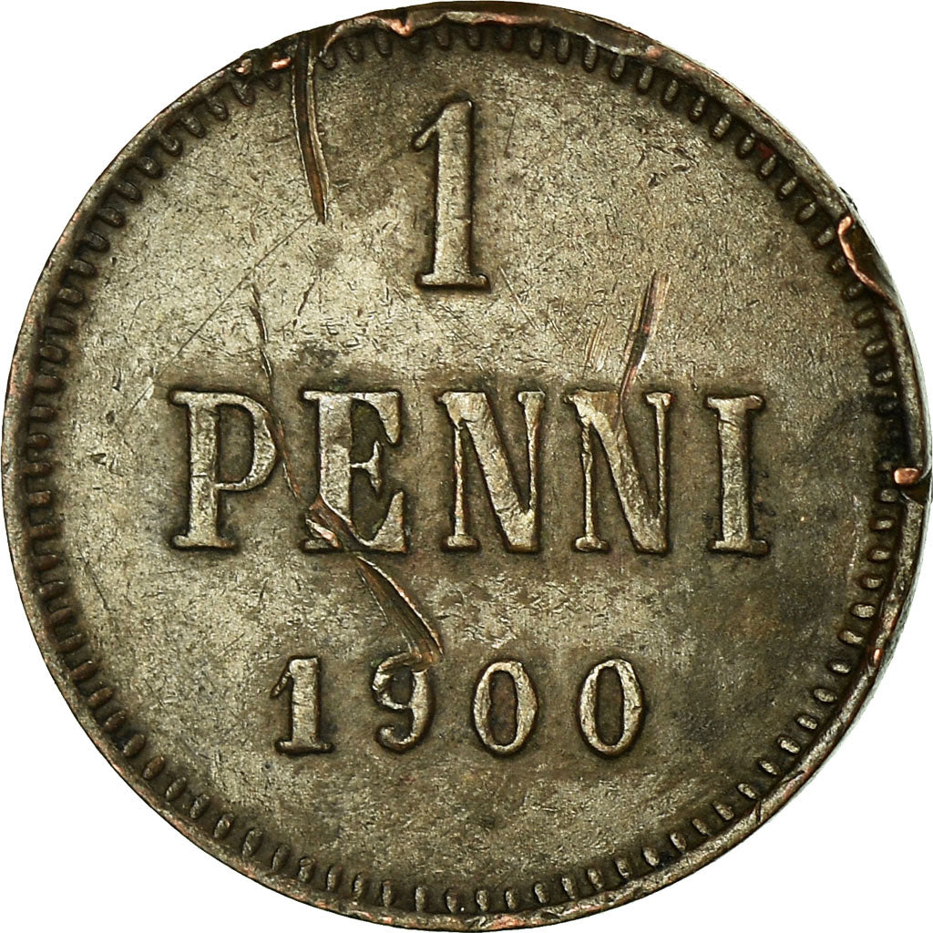 Coin, Finland, Nicholas II, Penni, 1900, EF(40-45), Copper, KM:13