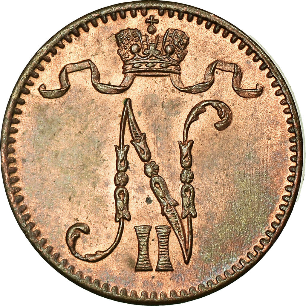 Coin, Finland, Nicholas II, Penni, 1901, MS(63), Copper, KM:13