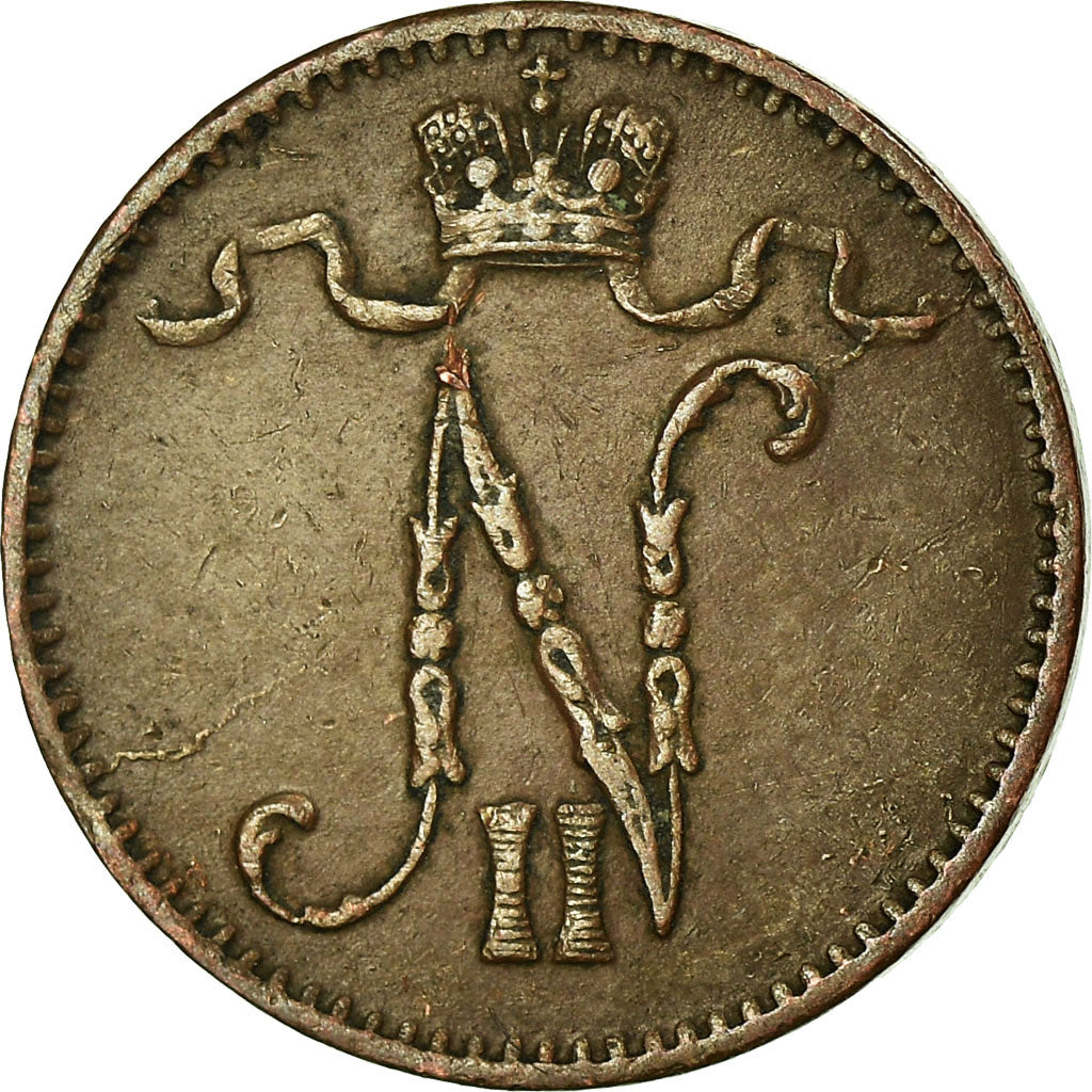 Coin, Finland, Nicholas II, Penni, 1906, EF(40-45), Copper, KM:13