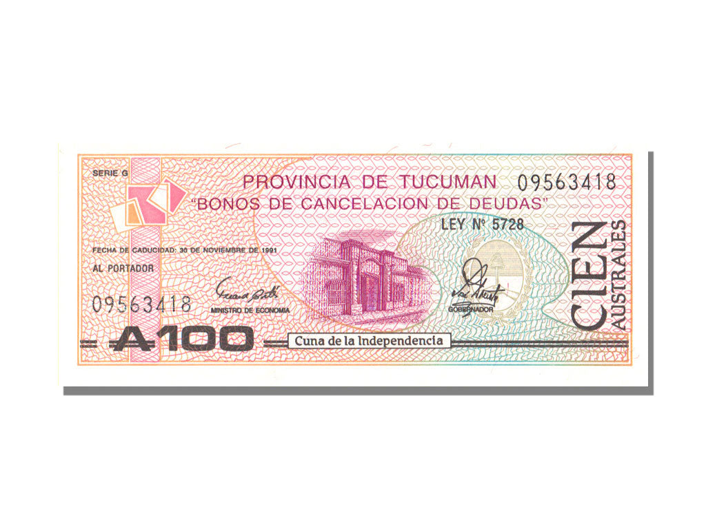 Argentina, 100 Australes, KM:S2715, FDS