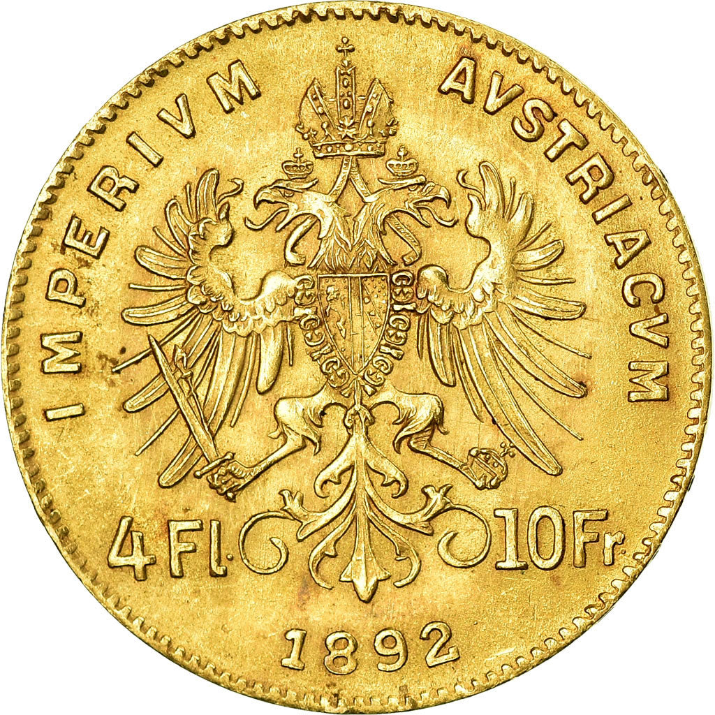 Moneta, Austria, Franz Joseph I, 4 Florin 10 Francs, 1892, Official restrike