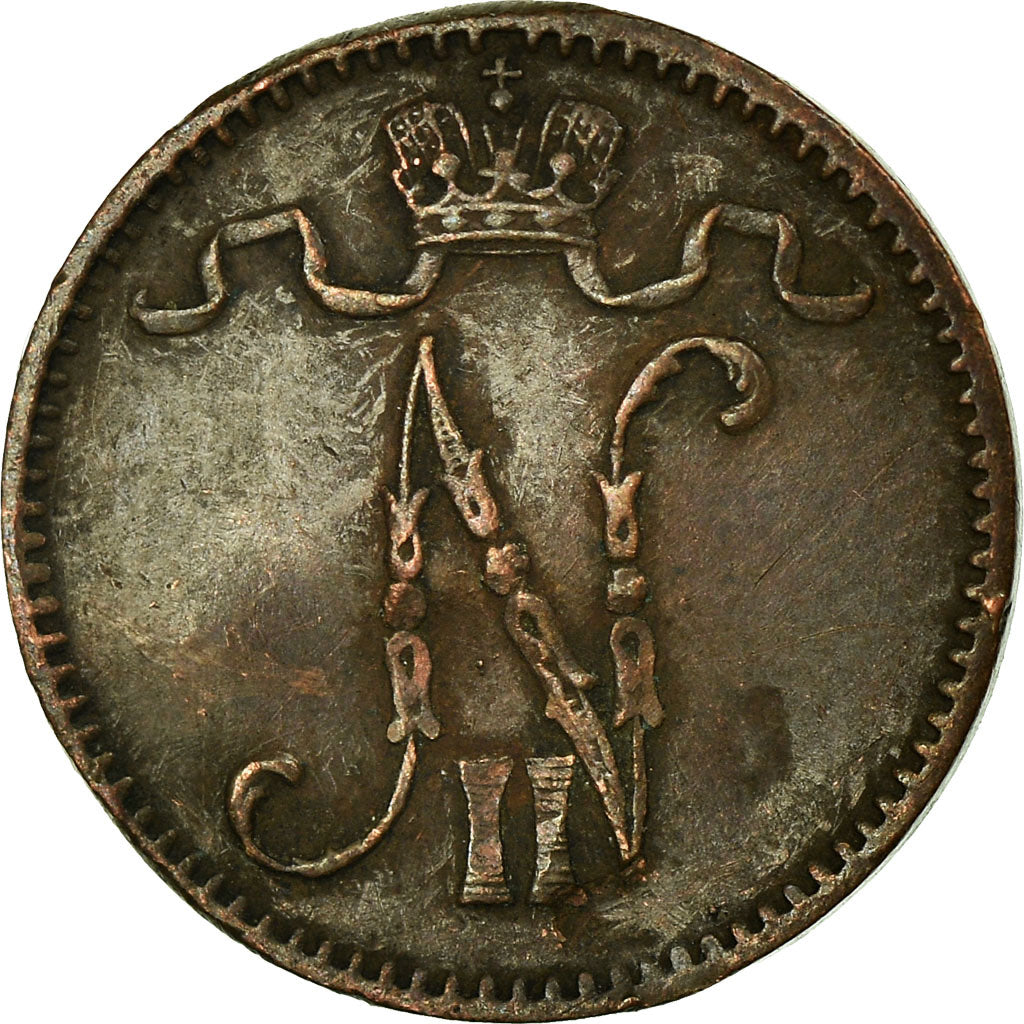 Coin, Finland, Nicholas II, Penni, 1911, EF(40-45), Copper, KM:13