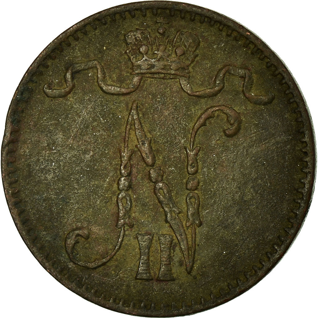 Coin, Finland, Nicholas II, Penni, 1913, EF(40-45), Copper, KM:13