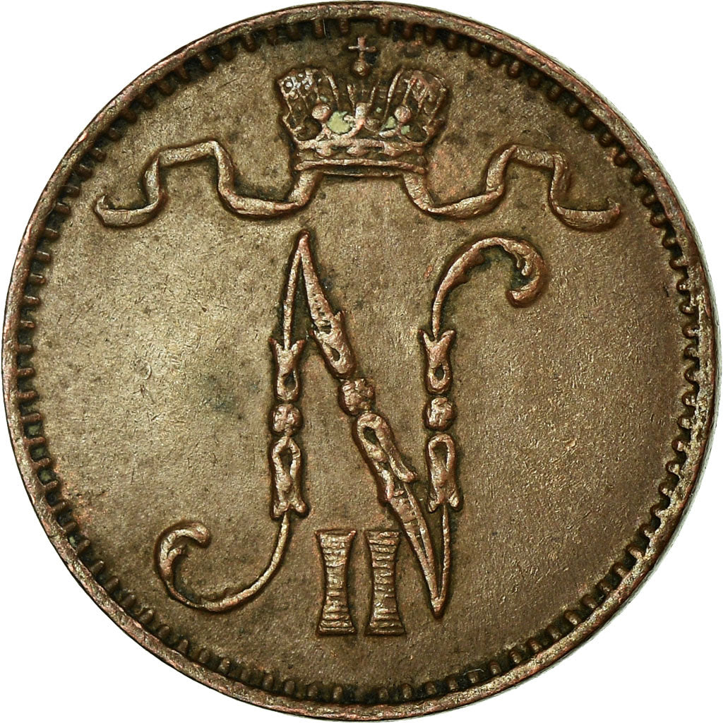 Coin, Finland, Nicholas II, Penni, 1914, AU(50-53), Copper, KM:13