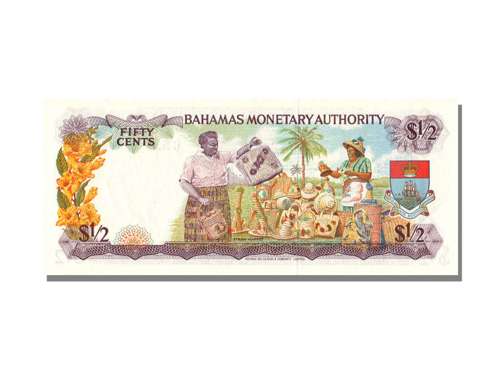 Bahamas, 1/2 Dollar, 1968, KM #26a, UNC(65-70), C