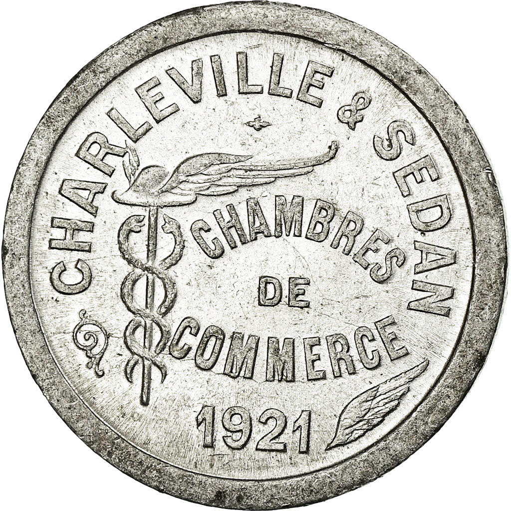 Coin, France, Chambres de Commerce, Charleville-Sedan, 5 Centimes, 1921, MS(63)