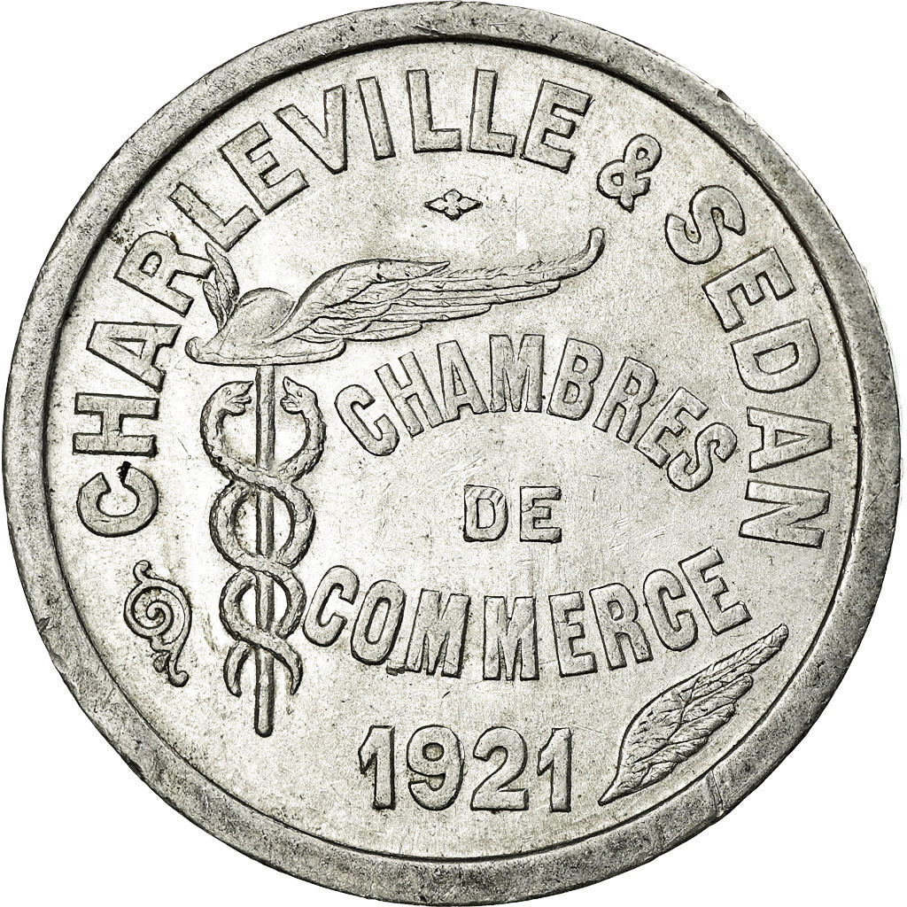 Coin, France, Chambres de Commerce, Charleville-Sedan, 10 Centimes, 1921